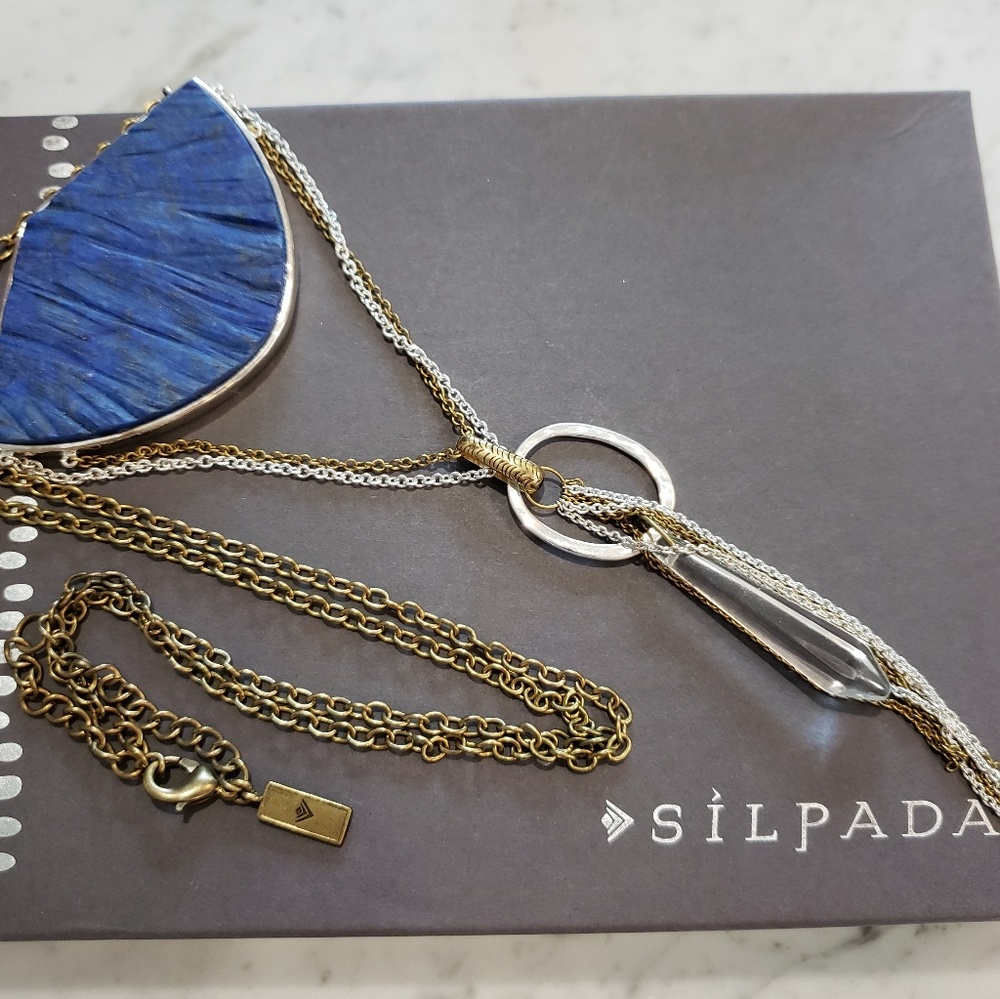 New - Silpada Lapis Brass & Silver